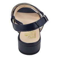 Sandales Ellen cuir bleu marine – vue arrière talon