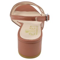 Sandales Ellen marron et nude – vue arrière talon