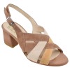 Sandales daim tricolores camel Ellen modèle 513 – petites pointures femme