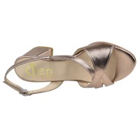 Sandales cuir bronze fabrication italienne – détail intérieur