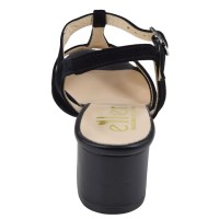 Sandales noires femme – vue arrière du talon