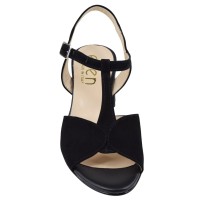 andales femme daim noir – vue dessus