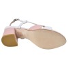 Sandales cuir blanc et rose Ellen – semelle extérieure