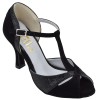 Chaussures de danse de salon noires Mella 2085 – femme petite pointure 32-34
