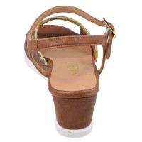 Sandales Mella 35749 marron – vue arrière talon compensé