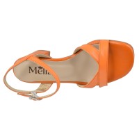 Sandales Mella 1232-6 orange – détail bride cheville réglable