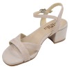 Sandales Mella Espagne daim beige vue 3/4