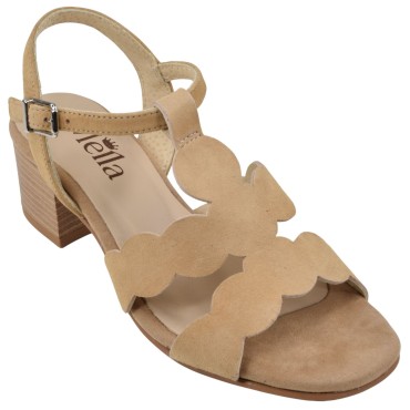 Sandales daim camel Mella 1144 vue avant