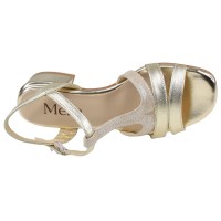 Sandales Mella cuir métallisé vue dessus