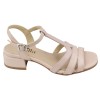 Sandales Mella cuir beige profil
