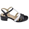 Sandales Mella cuir noir profil