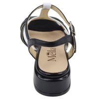 Sandales talon 3 cm noir vue arrière