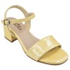 Sandales cuir verni jaune citron Mella 1131 vue avant
