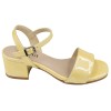 Sandales jaune citron talon 4 cm profil