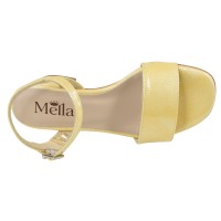 Sandales jaune citron vue dessus