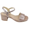 Sandales nude taupe talon 4 cm profil