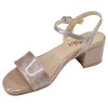 Sandales Mella 1311 cuir verni nude taupe vue 3/4