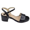 Sandales noir talon 4 cm profil