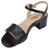 Sandales Mella cuir noir vue 3/4