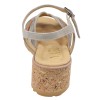 sandales compensées talon liège 5 cm Mella Italie beige camel marron