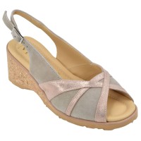 sandales petites pointures femme 32 33 34 Mella Italie 1381 daim beige gris