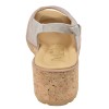 sandales compensées talon liège 5 cm Mella Italie beige grisé rose poudré