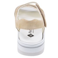 sandales confort Piesanto 250779 daim camel bride velcro vue arrière
