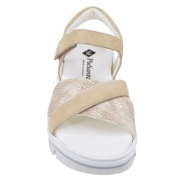 sandales confort Piesanto 250779 daim camel imprimé vipérine vue avant