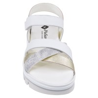 sandales confort Piesanto 260784 cuir blanc doré vue avant