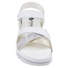sandales confort Piesanto 260784 cuir blanc doré vue avant