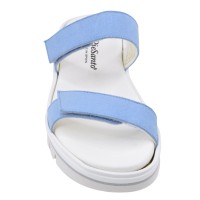 mules confort Piesanto 240081 daim bleu vue avant