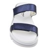 mules confort Piesanto 240081 cuir satiné bleu marine vue avant