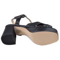 sandales plateforme cuir noir Piesanto 240279 semelle extérieure élastomère vue dessous