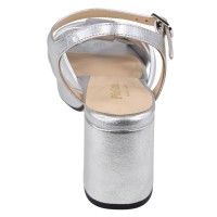 sandales plateforme argent Piesanto 240279 talon large vue arrière