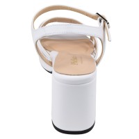 sandales plateforme cuir blanc Piesanto 240276 vue arrière