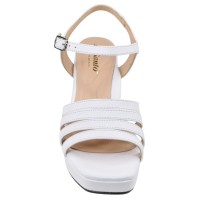 sandales cuir blanc Piesanto 240276 vue avant