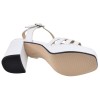 sandales plateforme cuir blanc Piesanto 240276 semelle extérieure élastomère vue dessous