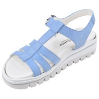 sandales confort daim bleu Piesanto 260769 vue trois quarts interne