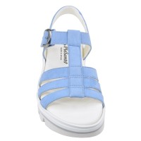 sandales confort femme daim bleu multi brides Piesanto 260769 vue avant