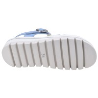 sandales confort daim bleu Piesanto 260769 semelle microfibre vue dessous