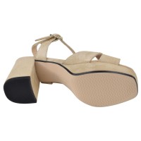 sandales daim camel Piesanto 240275 semelle extérieure élastomère vue dessous