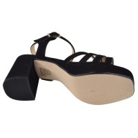 sandales daim noir Piesanto 240276 semelle extérieure élastomère vue dessous