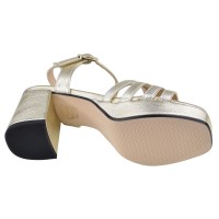 sandales cuir or Piesanto 240276 semelle extérieure élastomère vue dessous