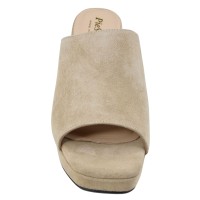mules femme daim camel Piesanto 240051 vue avant