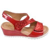 sandales compensées rouge verni 2310 vue profil externe