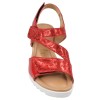 sandales femme rouge brides velcro 2310 vue avant