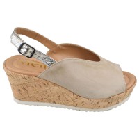 sandales compensées camel 2448 vue profil externe