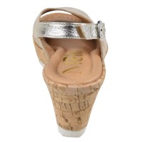 sandales compensées daim camel 2448 vue arrière talon liège