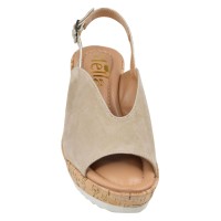 sandales femme camel daim 2448 vue avant ouverte