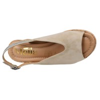 sandales compensées Mella Italie 2448 semelle intérieure cuir vue dessus